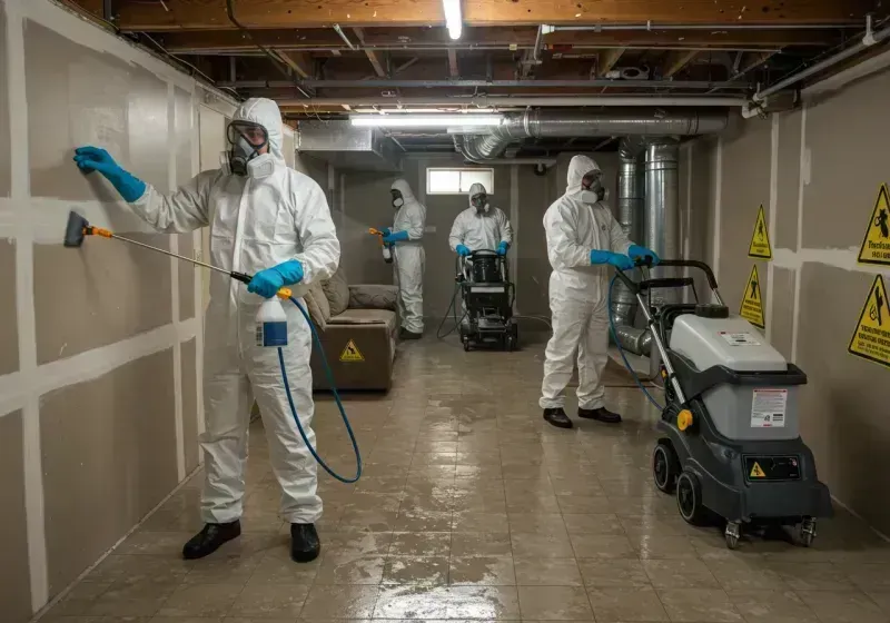 Basement Moisture Removal and Structural Drying process in Jasper County, TX